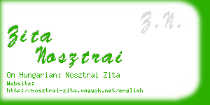 zita nosztrai business card